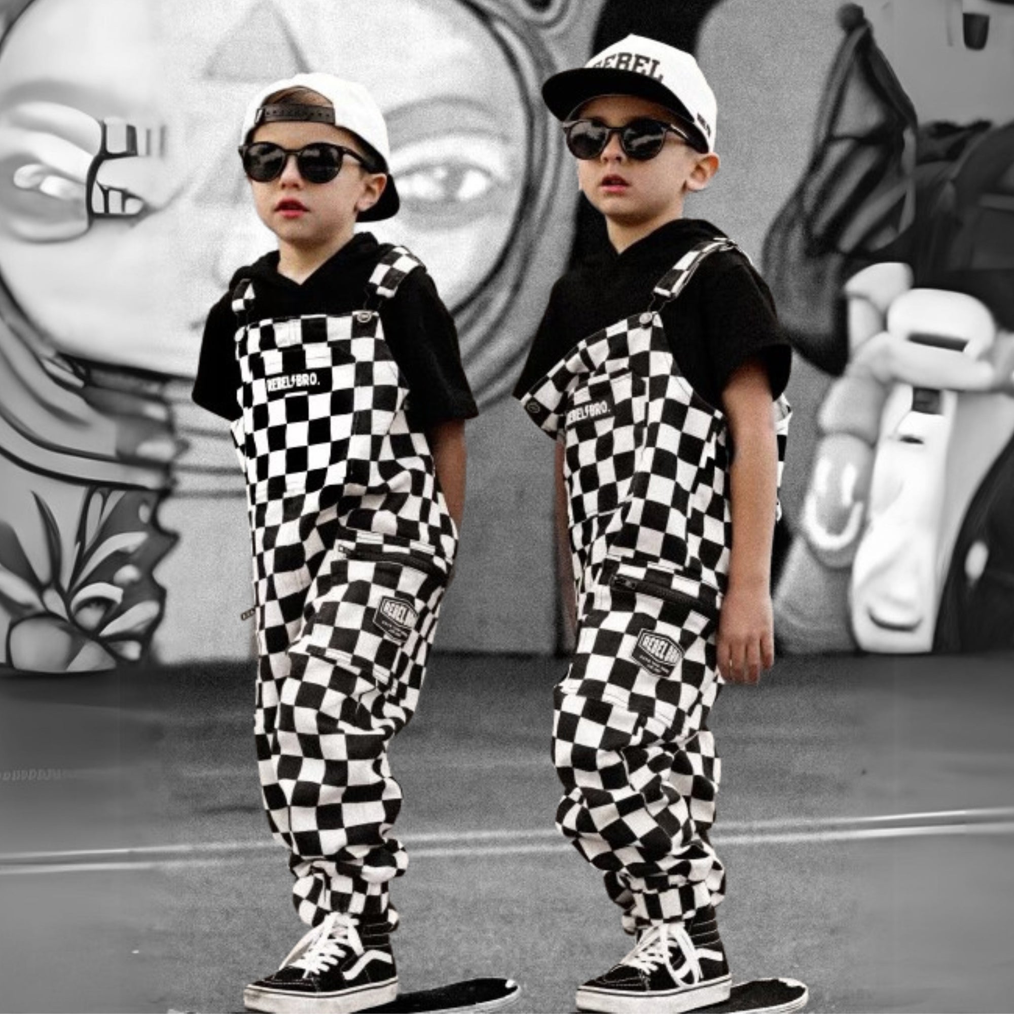 The Live Fast Checkered Overall in Venice