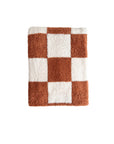 Checkered Plush Blanket | Copper