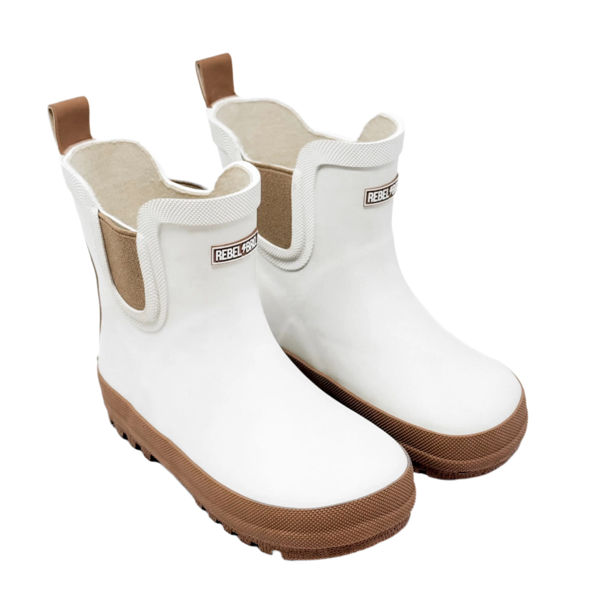 The Core-Classic Midi Boot in White / Taupe