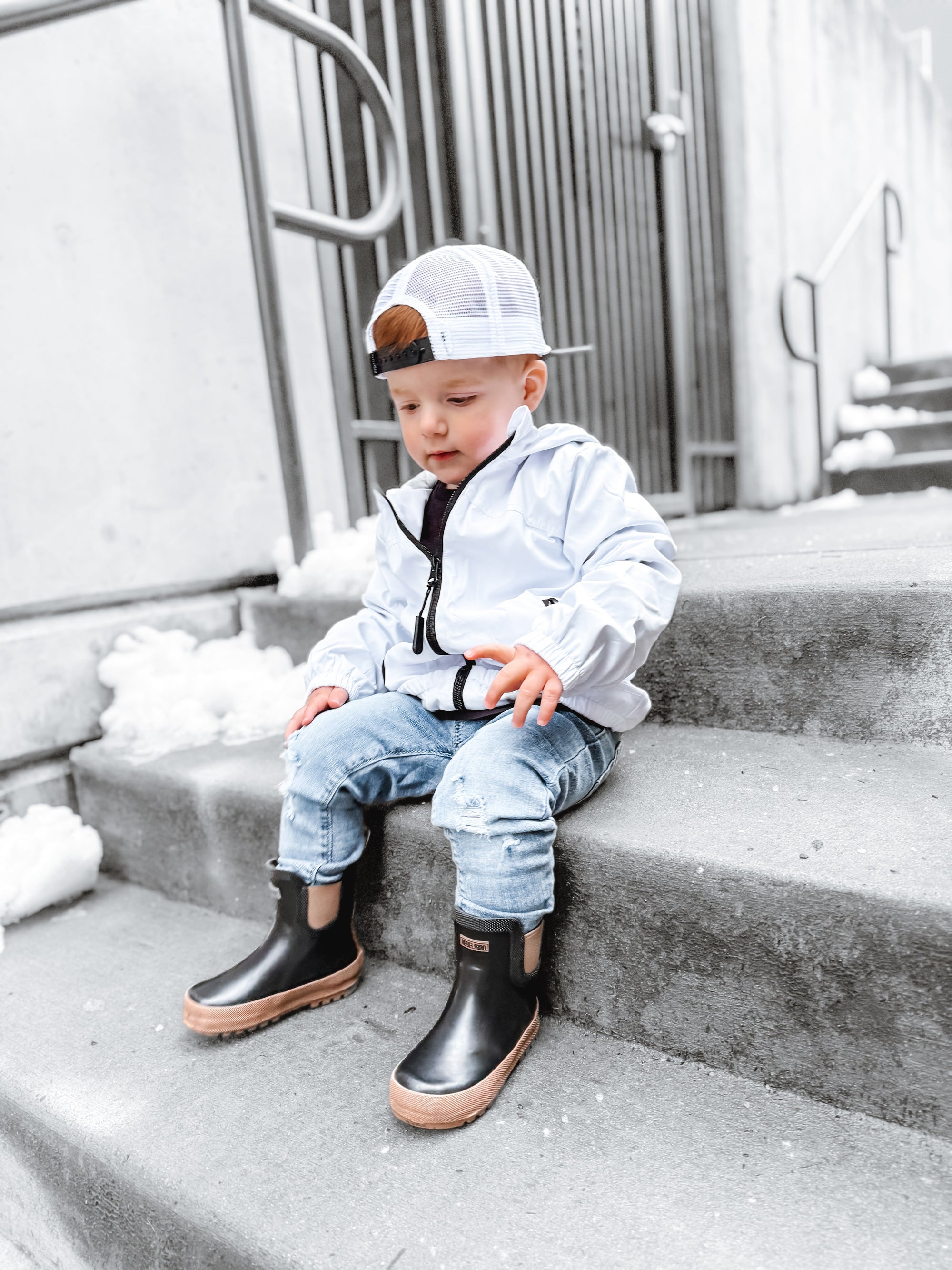 The Core-Classic Midi Boot in Black / Taupe