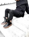 The Core-Classic Midi Boot in Black / Taupe