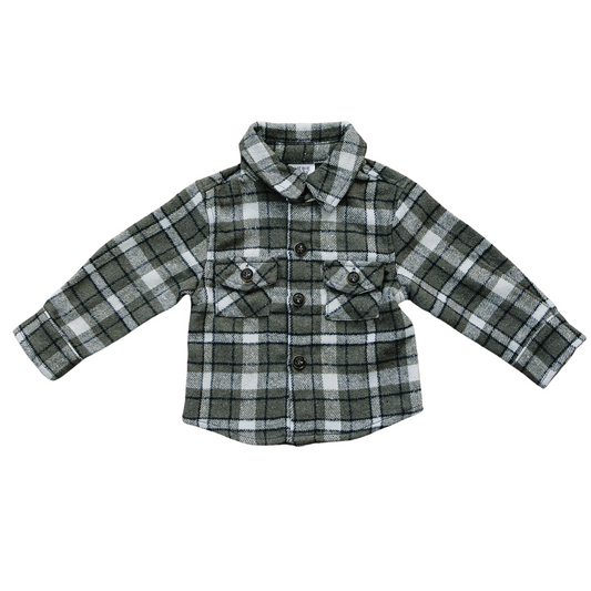Charcoal Flannel Shacket