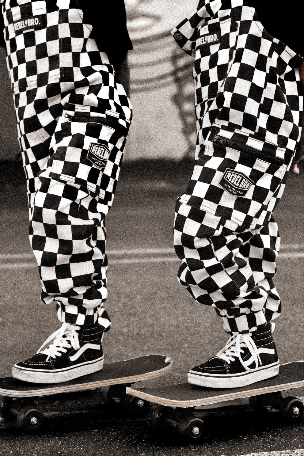 The Live Fast Checkered Overall in Venice