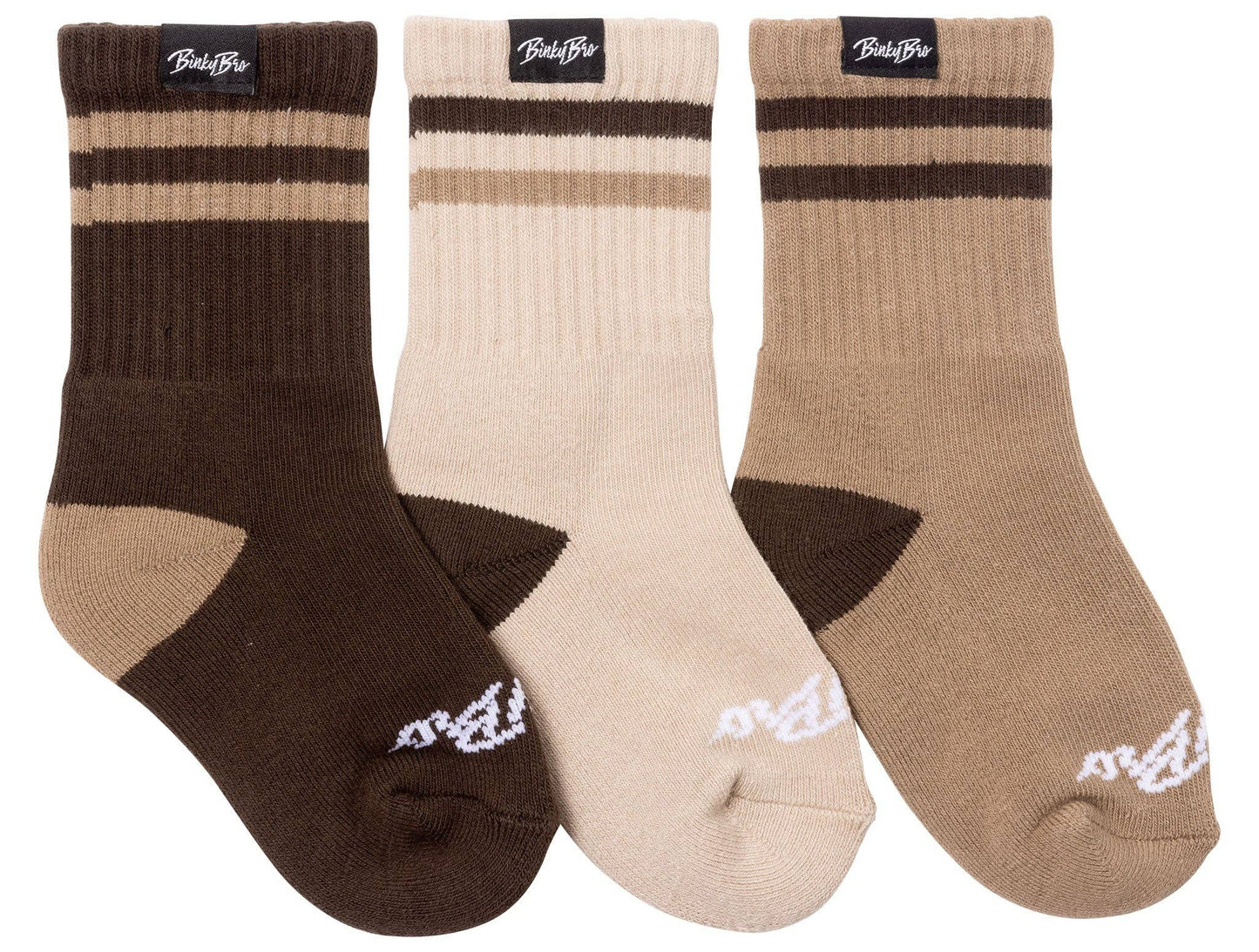 3-Pack Brown socks: Toddler (12 months - 3 years)