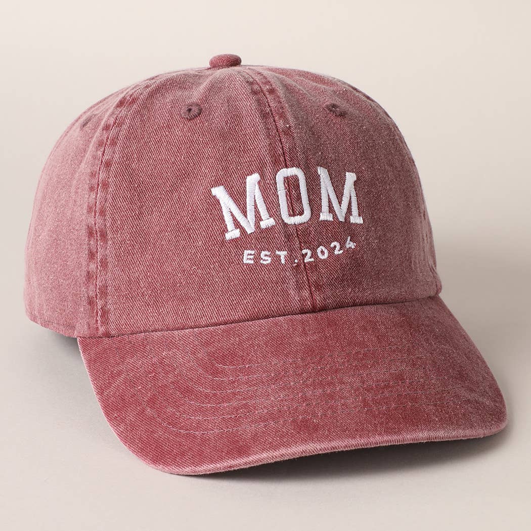 2024 MOM Letter Embroidered Baseball Cap: One Size / Sand