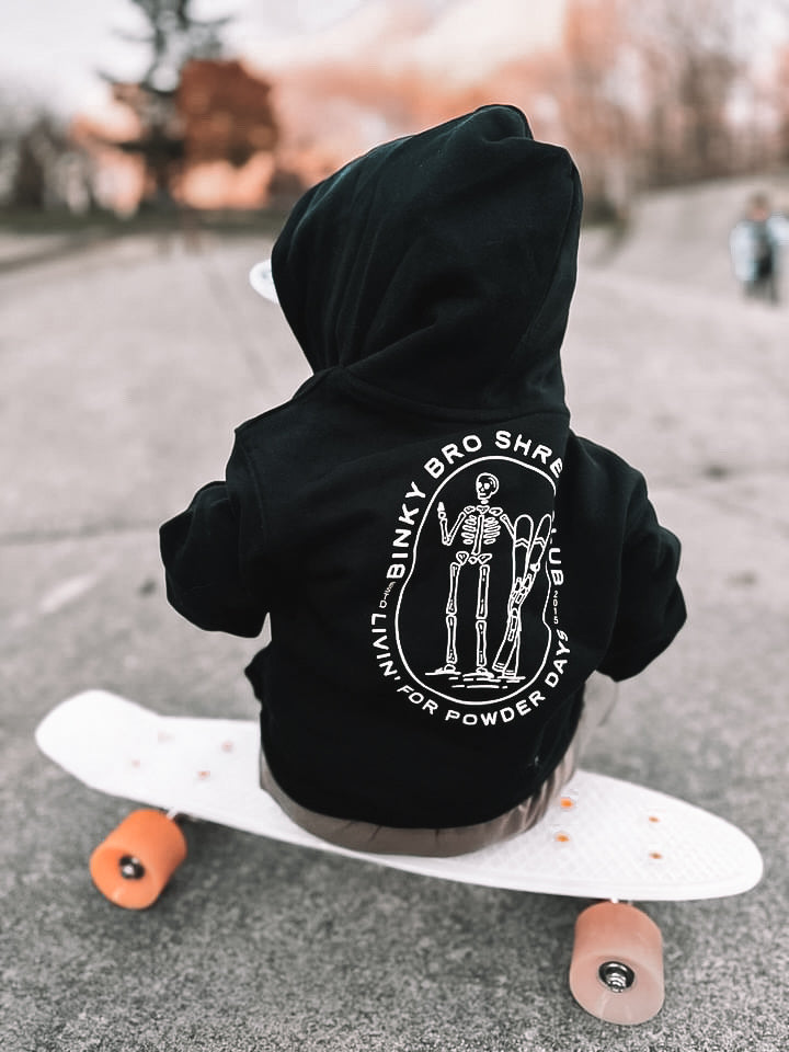 Powder Skelly Black Hoodie