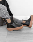 The Core-Classic Midi Boot in Black / Taupe