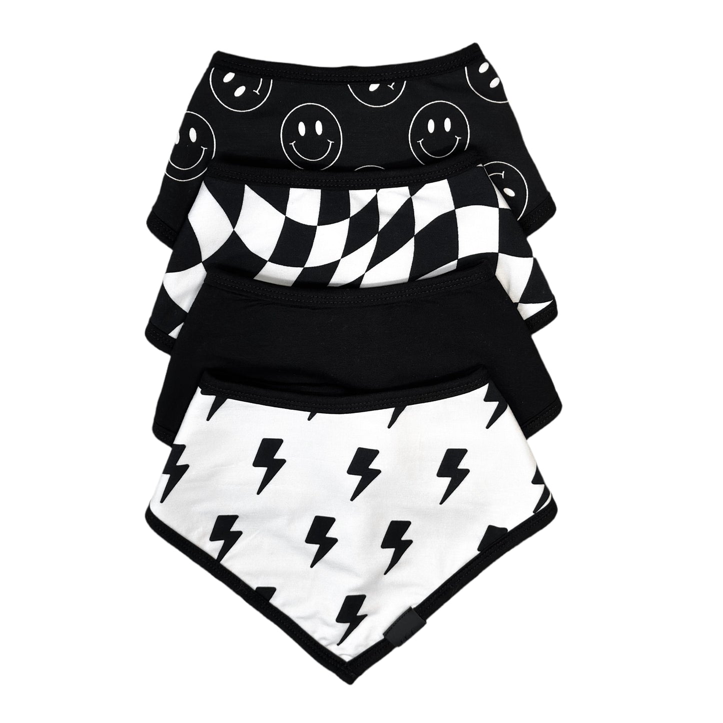 Bamboo Bandana Bib (4 Pack) in Warped