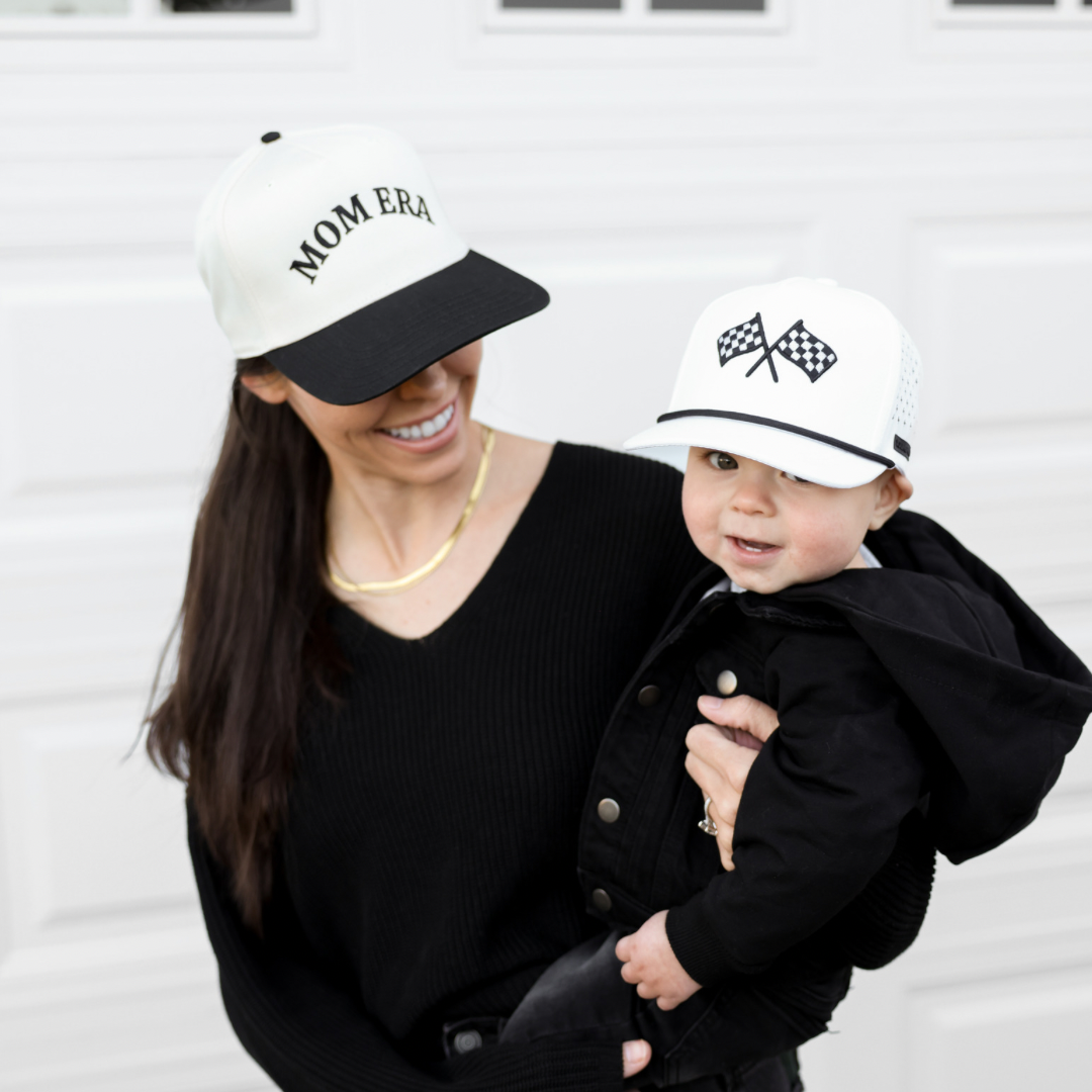 MOM ERA CAP // BLACK & CREAM