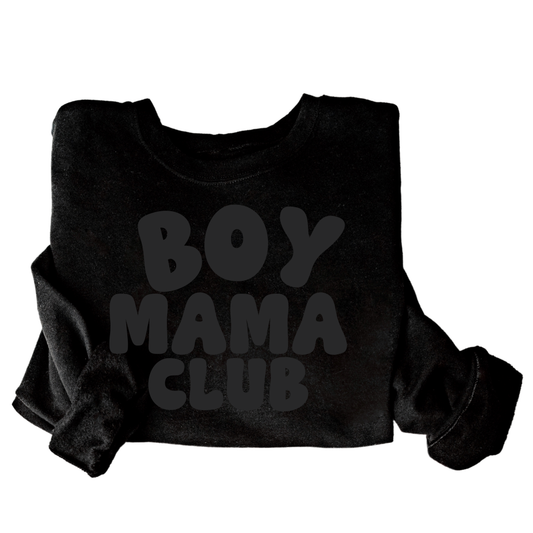 Boy Mama Monochromatic Puff Print Sweatshirt