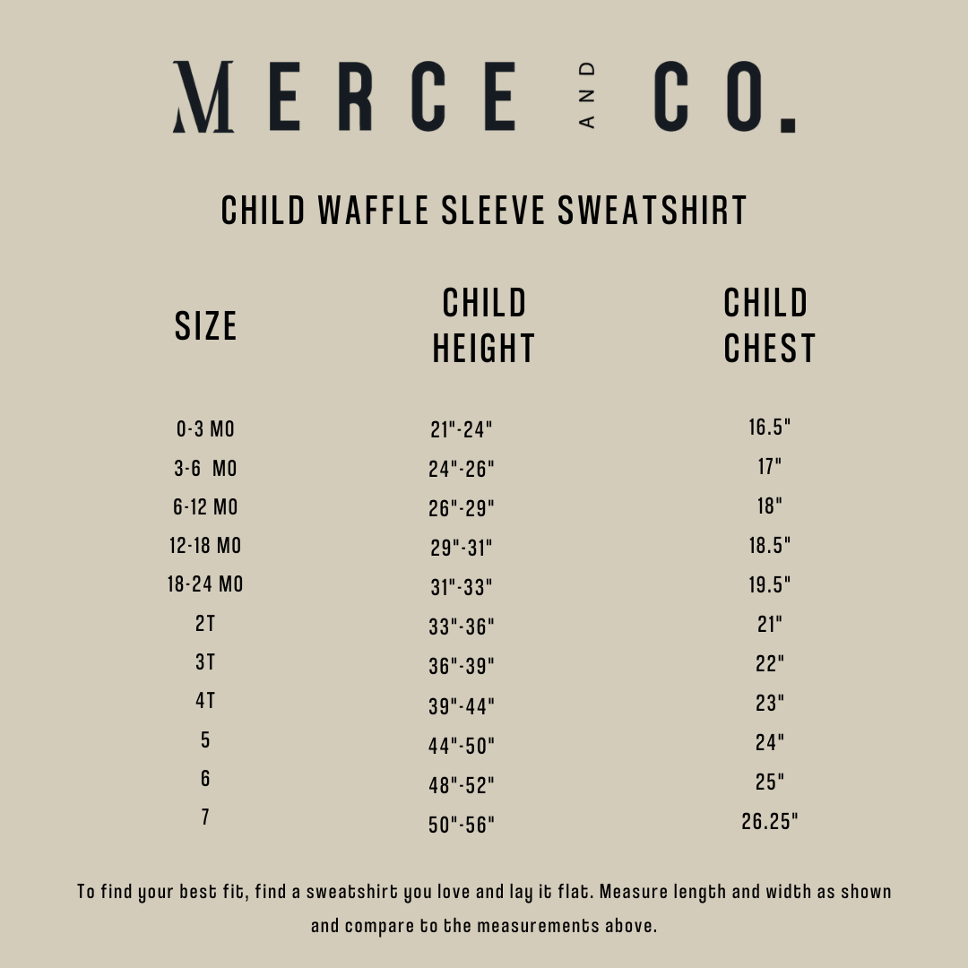 Mama&#39;s Little Love Child Waffle Sleeve Sweatshirt