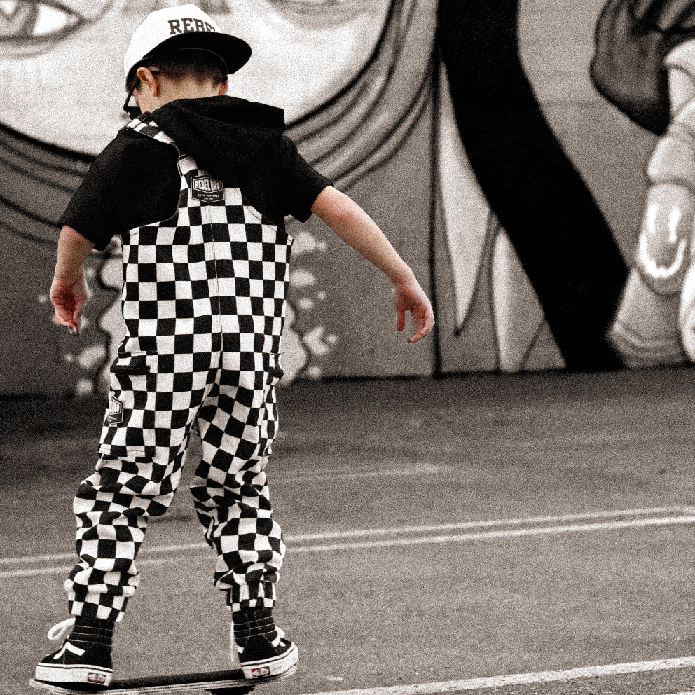 The Live Fast Checkered Overall in Venice