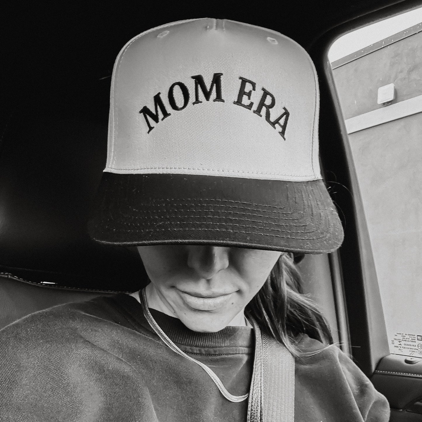 MOM ERA CAP // BLACK & CREAM