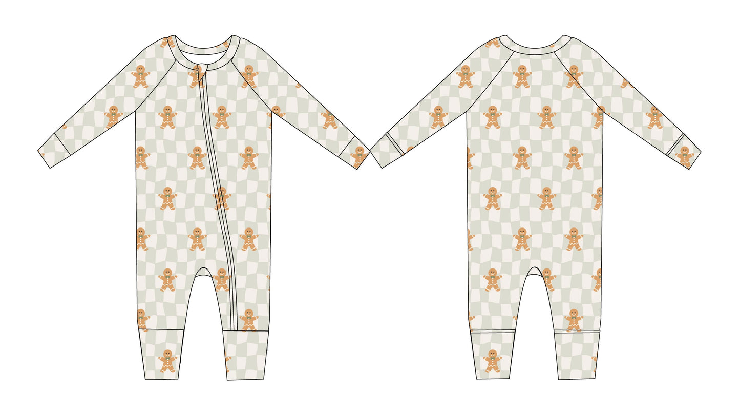 Gingerbread Men - Zip Romper