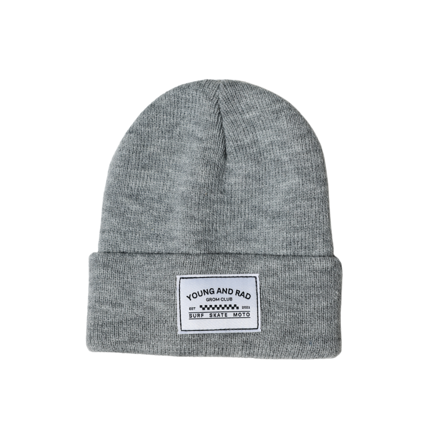 YOUNG + RAD CLASSIC BEANIE // HEATHER GREY