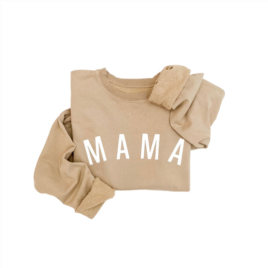 Curved Mama Essential Crewneck - White Design