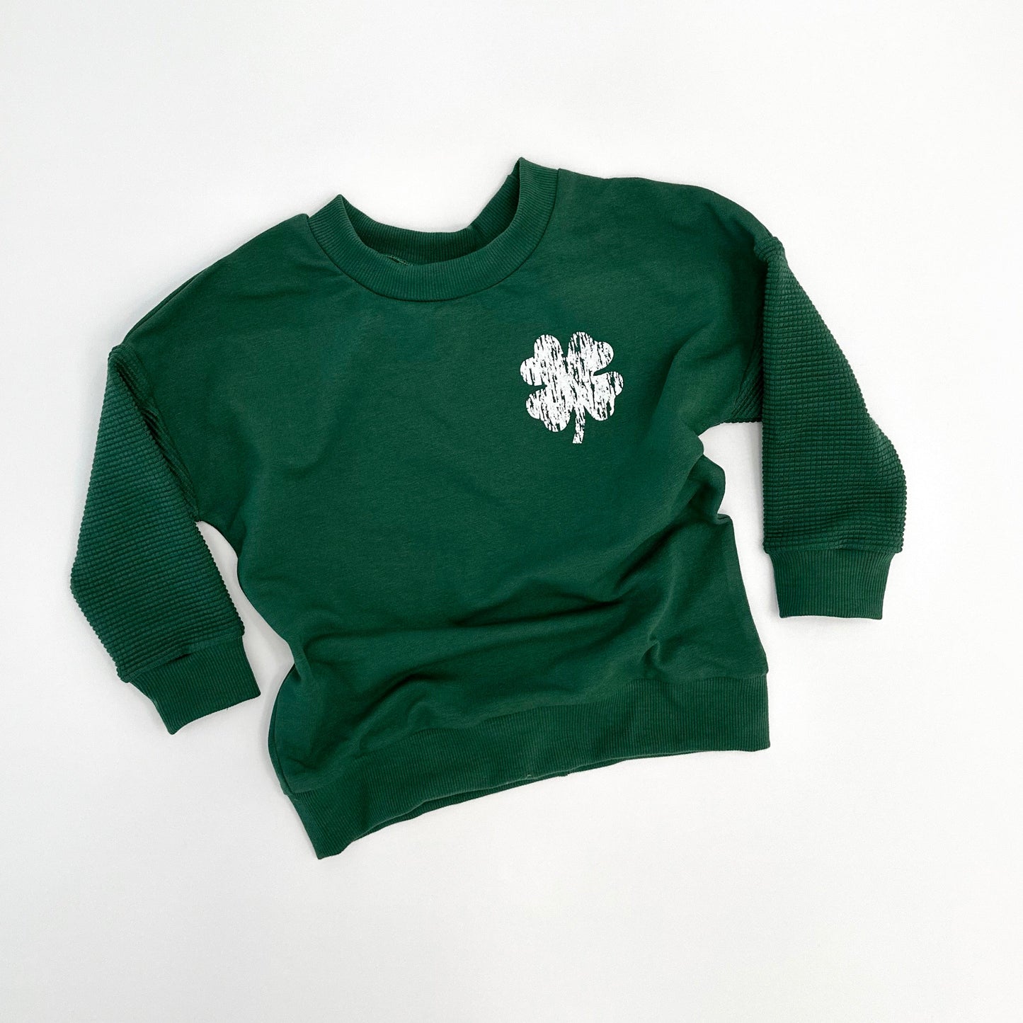 Lucky Jersey Style Child Waffle Sleeve Sweatshirt