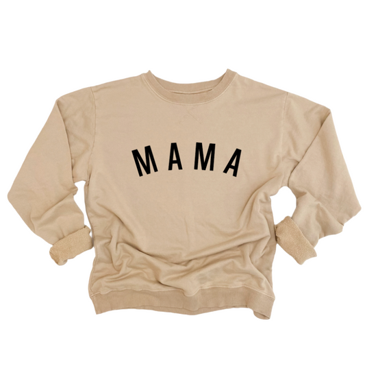 Curved Mama Essential Crewneck - Black Design