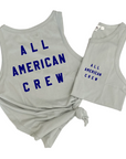 All American Crew Tank - Deep Blue Design