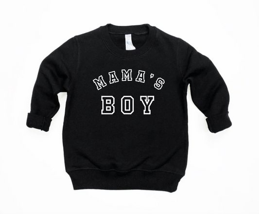 Mama's Boy Varsity Pullover - White Design