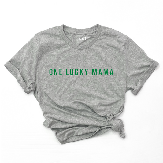 One Lucky Mama Tee - Green Design