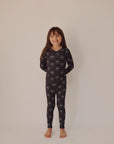 Bamboo Two Piece Pajamas | Charcoal & White ff Smile