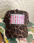 Living my Best Life - Leopard Vintage Trucker Hat