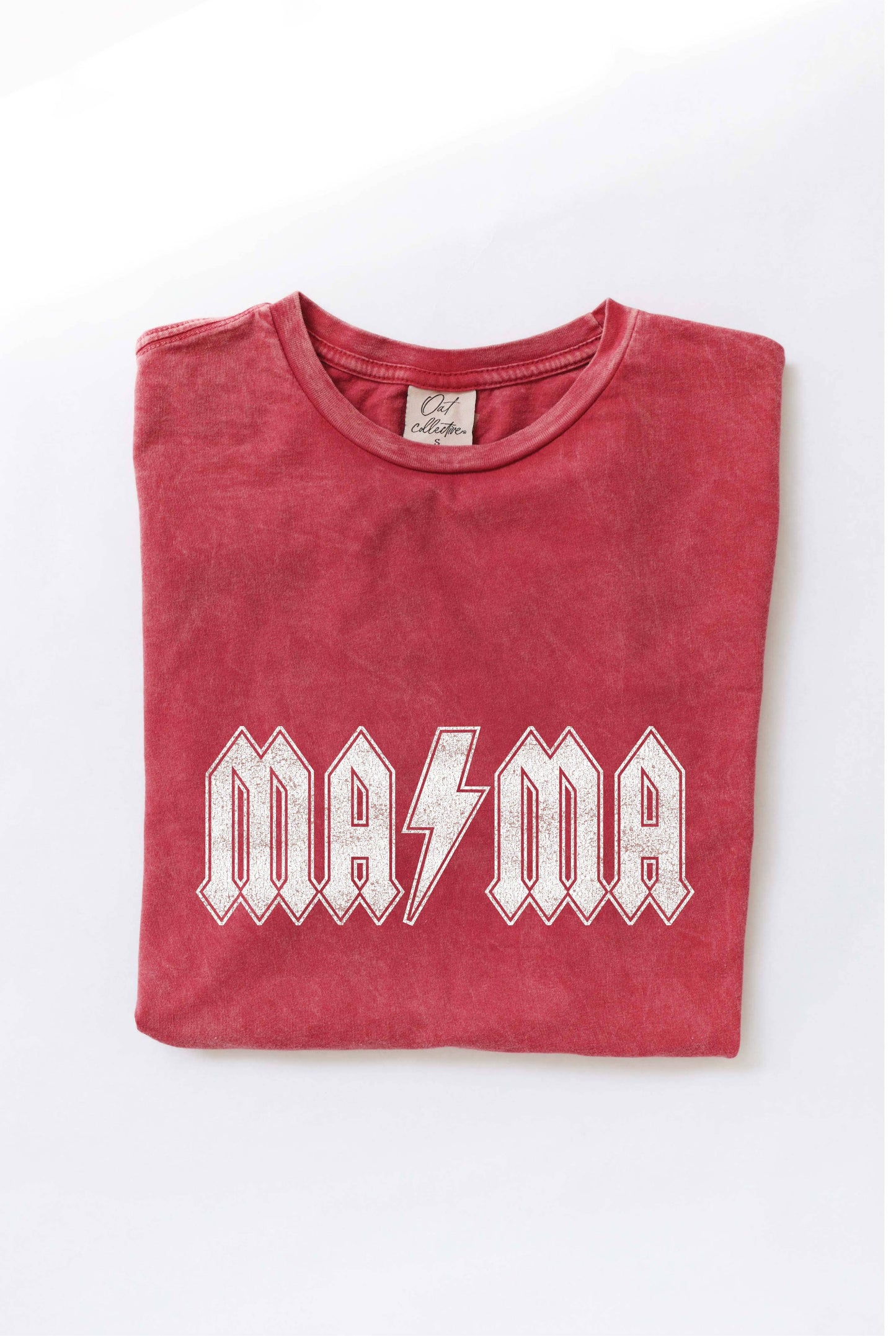MAMA BOLT  Mineral Washed Graphic Top: TOAST / L