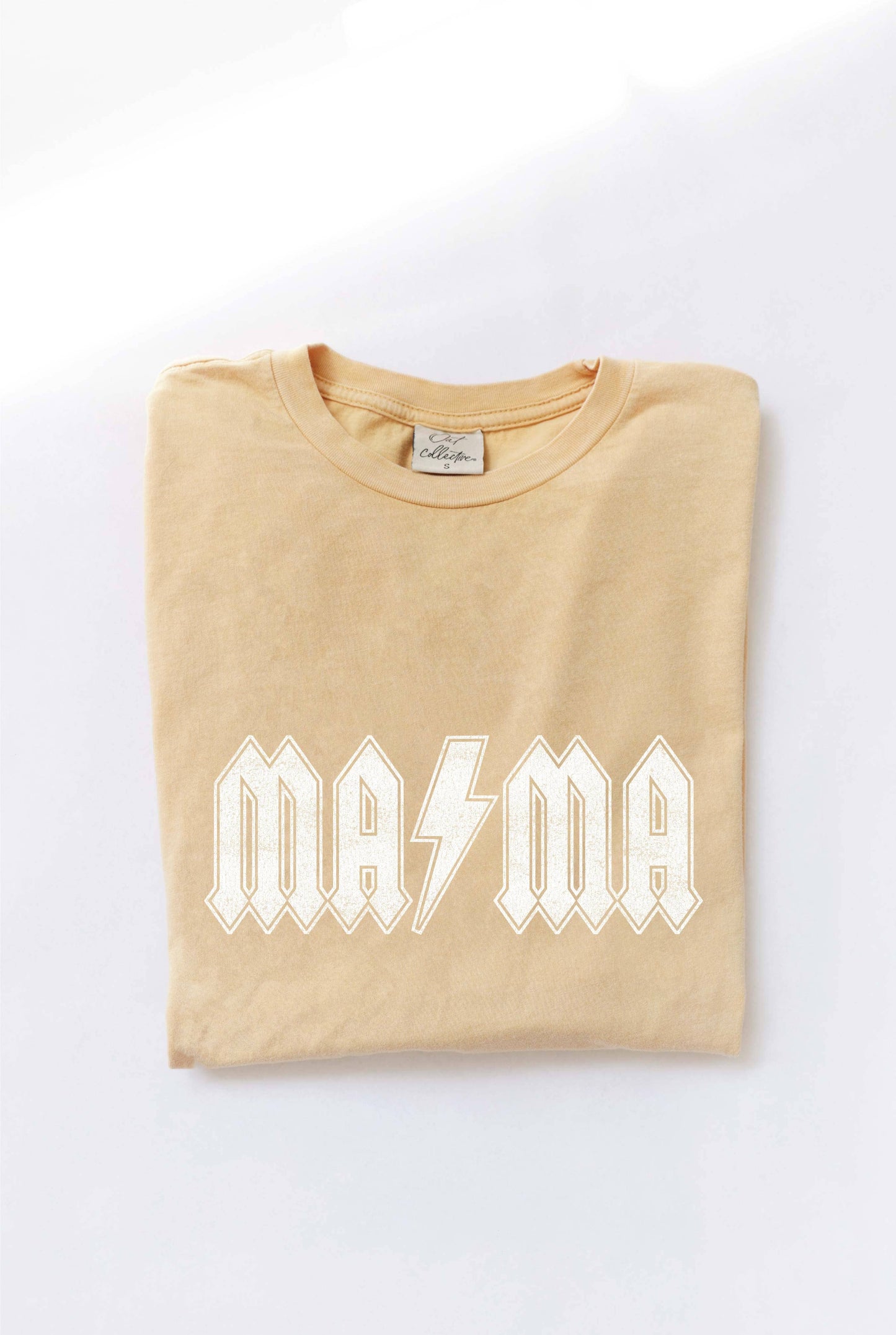MAMA BOLT  Mineral Washed Graphic Top: TOAST / S