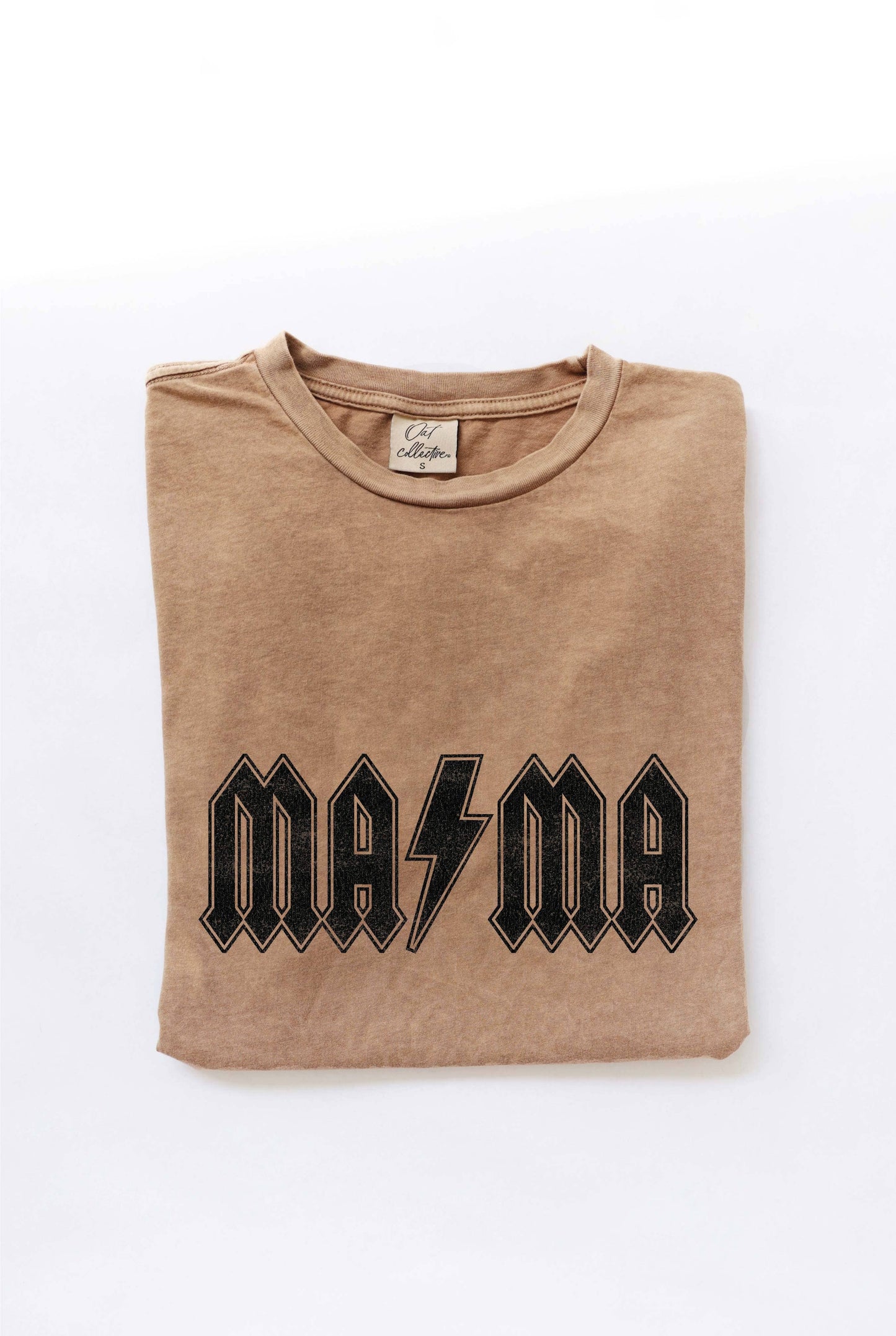 MAMA BOLT  Mineral Washed Graphic Top: TOAST / L