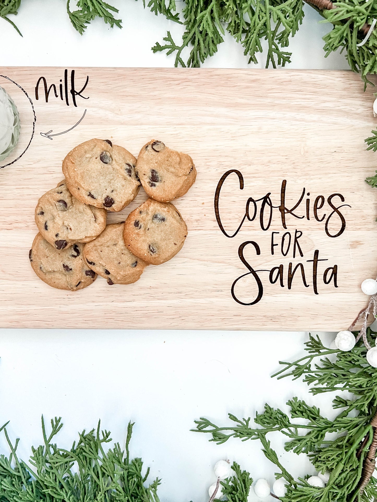 Cookies + Milk Santa Boards