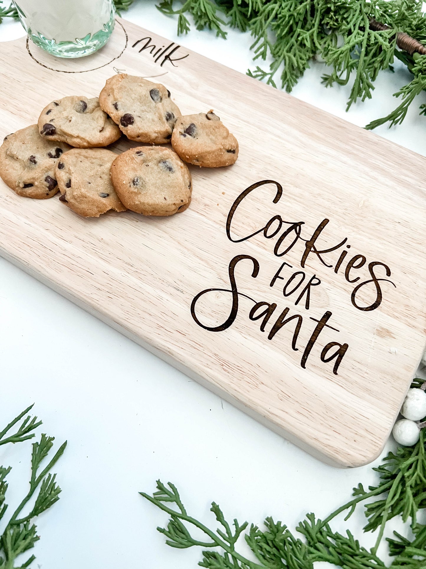 Cookies + Milk Santa Boards