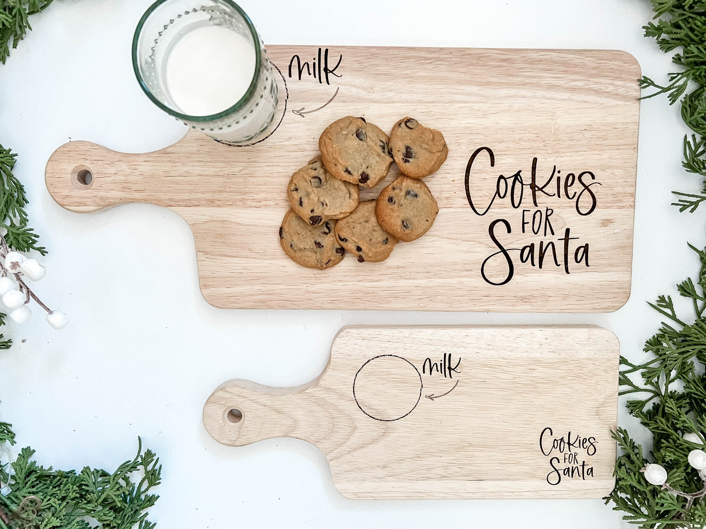 Cookies + Milk Santa Boards