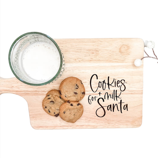 Cookies + Milk Santa Boards