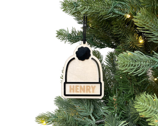 Beanie Name Ornament