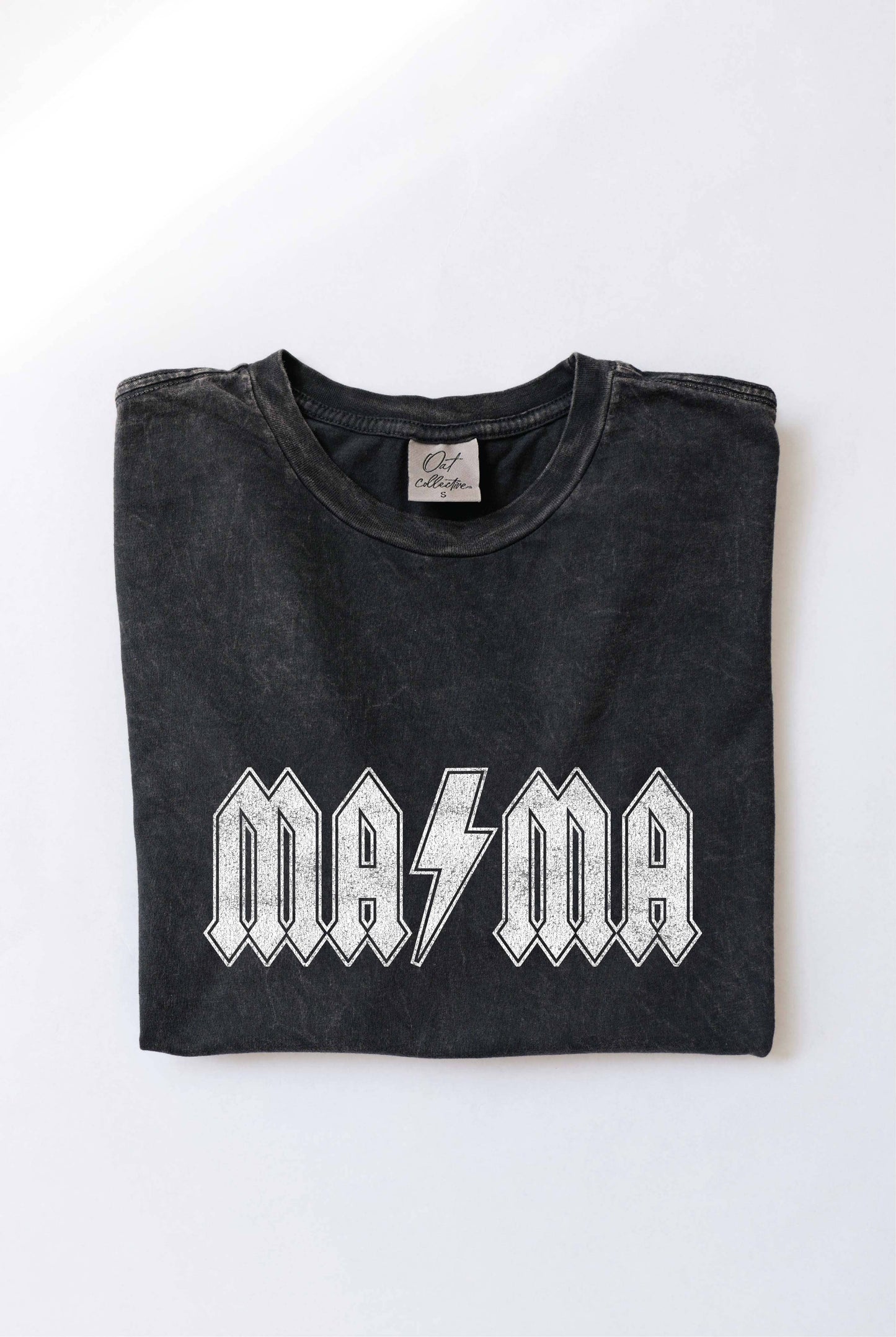 MAMA BOLT  Mineral Washed Graphic Top: TOAST / XL