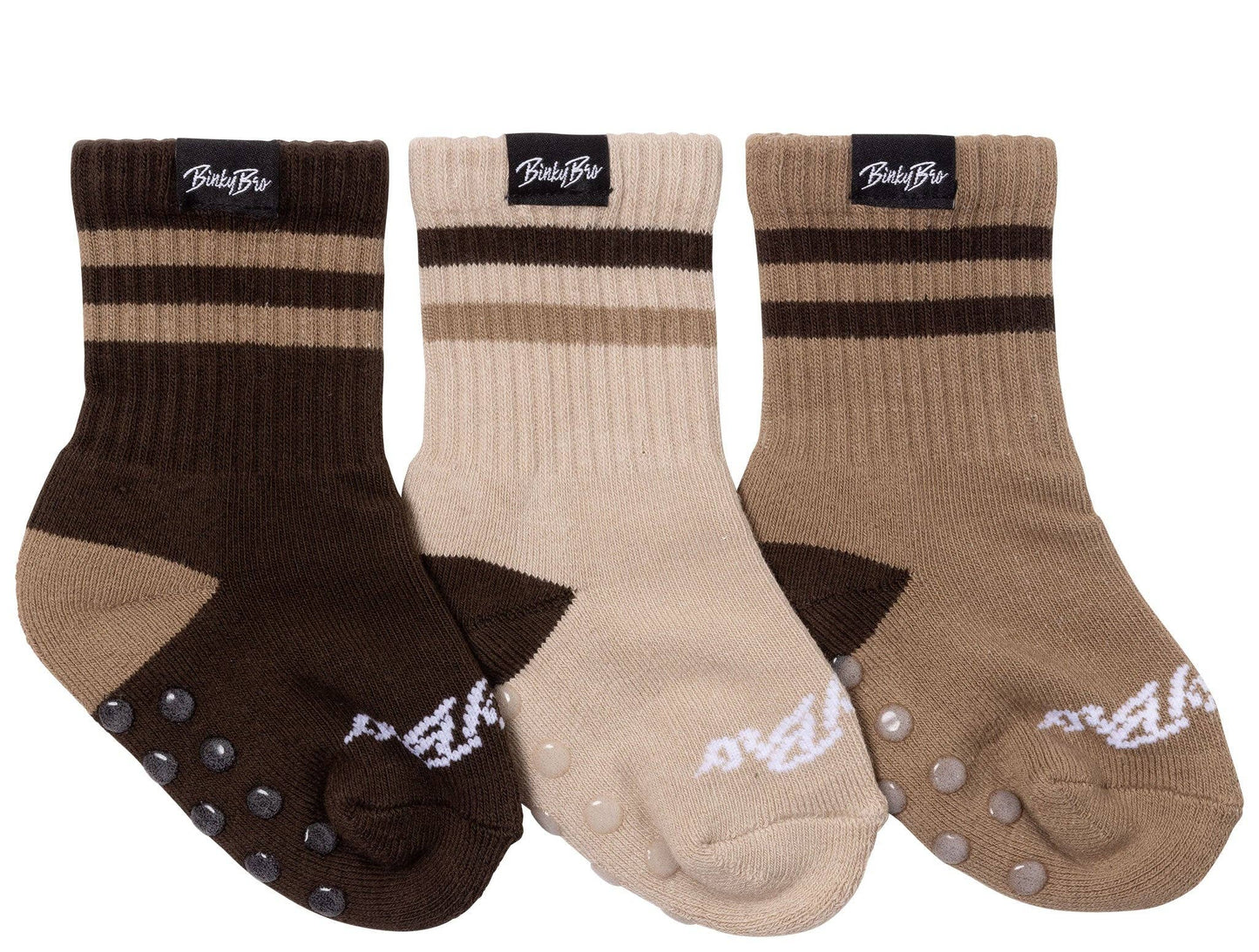 3-Pack Brown socks: Toddler (12 months - 3 years)