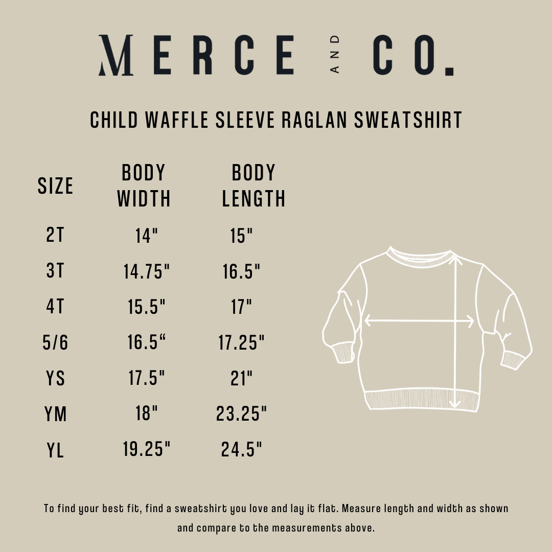 Freedom And Snacks Child Waffle Sleeve Crewneck - Red